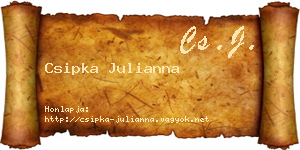 Csipka Julianna névjegykártya
