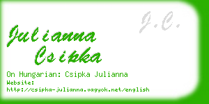 julianna csipka business card